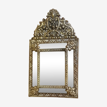 Repulsed brass mirror 61x34cm
