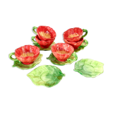 Coffee cups flowers slurry