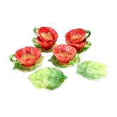 Coffee cups flowers slurry