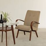 Pair of grey mottled armchairs by Jaroslav Smidek for TON Bystrice