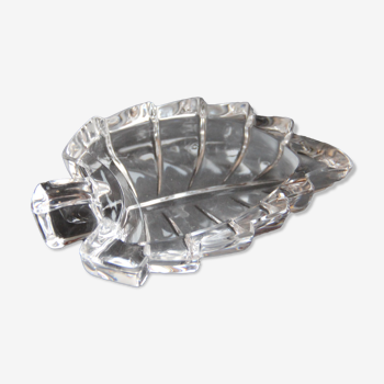 Leaf-shaped crystal ashtray