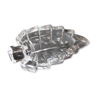 Leaf-shaped crystal ashtray