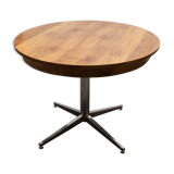 Dining table 1970 extendable formica feet cross atypical chrome