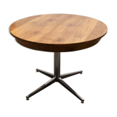 Table à manger 1970 extensible formica pieds croix atypique chromé