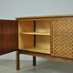 Vintage German Rio sideboard in rosewood, woven finish, Leo Bub, 19