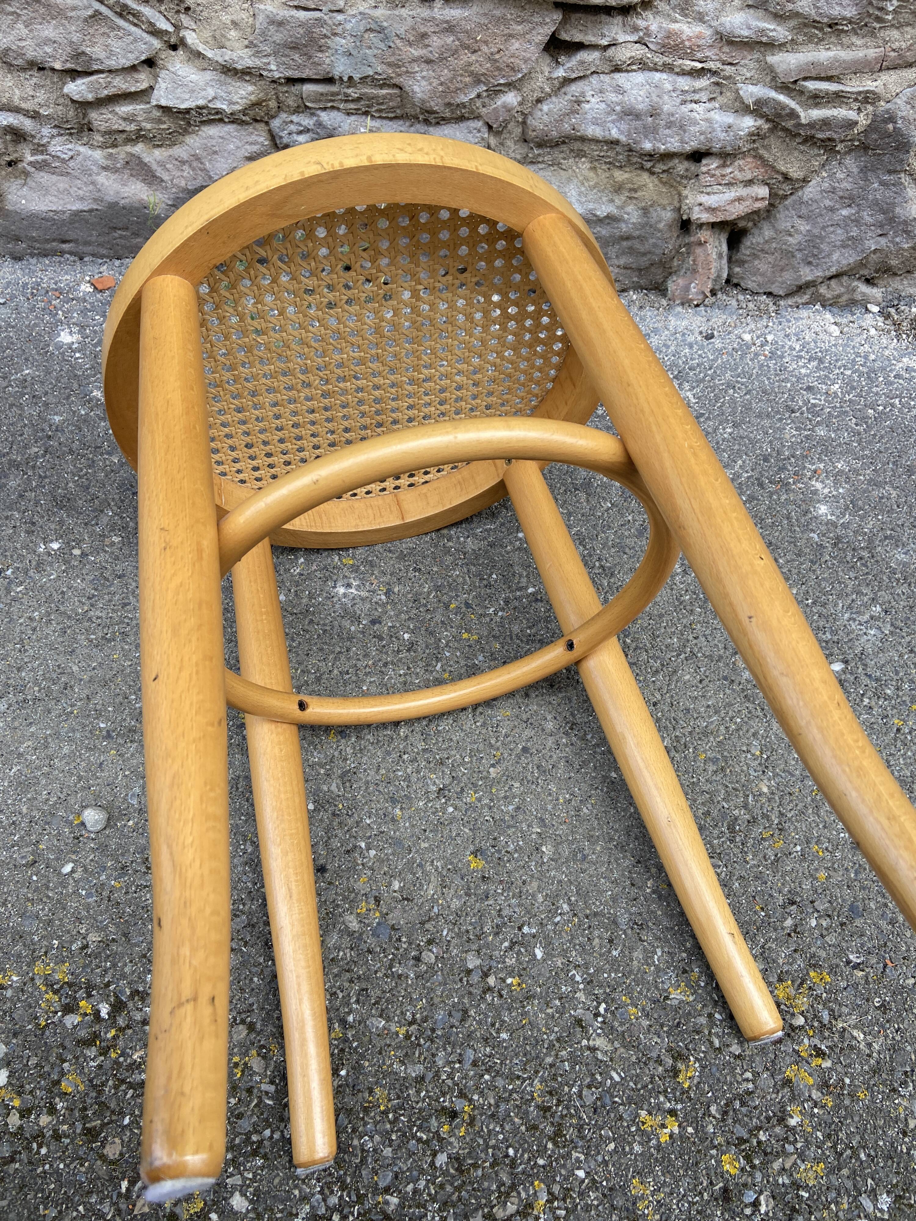 vintage curved wooden stool