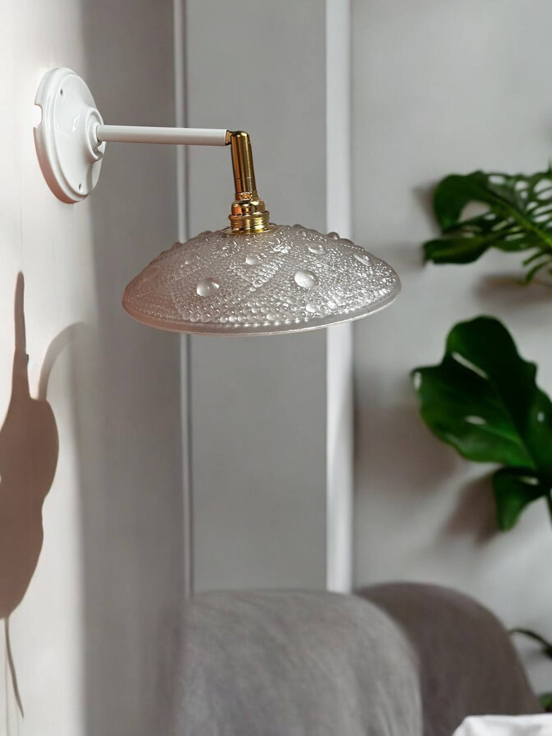 Vintage Glass Tilting Wall Light