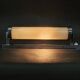 1930s Bauhaus Chrome and Cream Glass Wall Light, Czechoslovakia