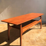 Teak coffee table, Scandinavian design from the 1960s
