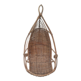 Rattan hanging egg chair