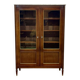 Louis XVI style bookcase in mahogany and marble top from the 70s