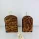 Pair of lamps in elm burl, vintage