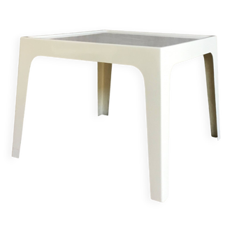 Square fiberglass dining table - space-age design 1960