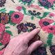 Old tribal handmade distressed persian wool rug country house chic turkish 192x108cm