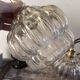 Set of two amber glass pendant lights