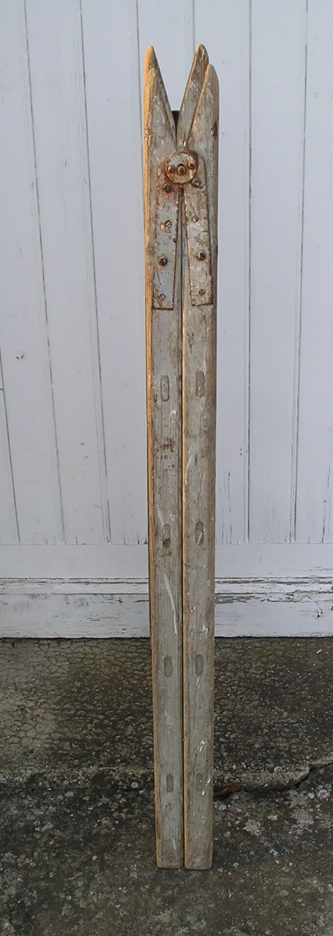 Old wooden painter ladder