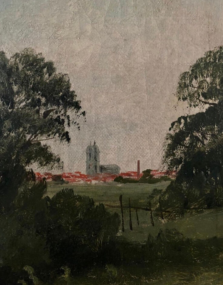 Countryside landscape Oil on canvas of the French school 20th century