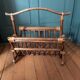 Vintage magazine rack in rattan and bamboo – 1960s/70s