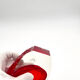 Mandruzzato Murano Vase Sommerso Red Textured Labelled 70s Design