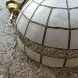 Suspension in mother-of-pearl and vintage brass