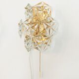 Pair of faceted crystal wall lights / sconces by Kinkeldey, Germany, 1970s