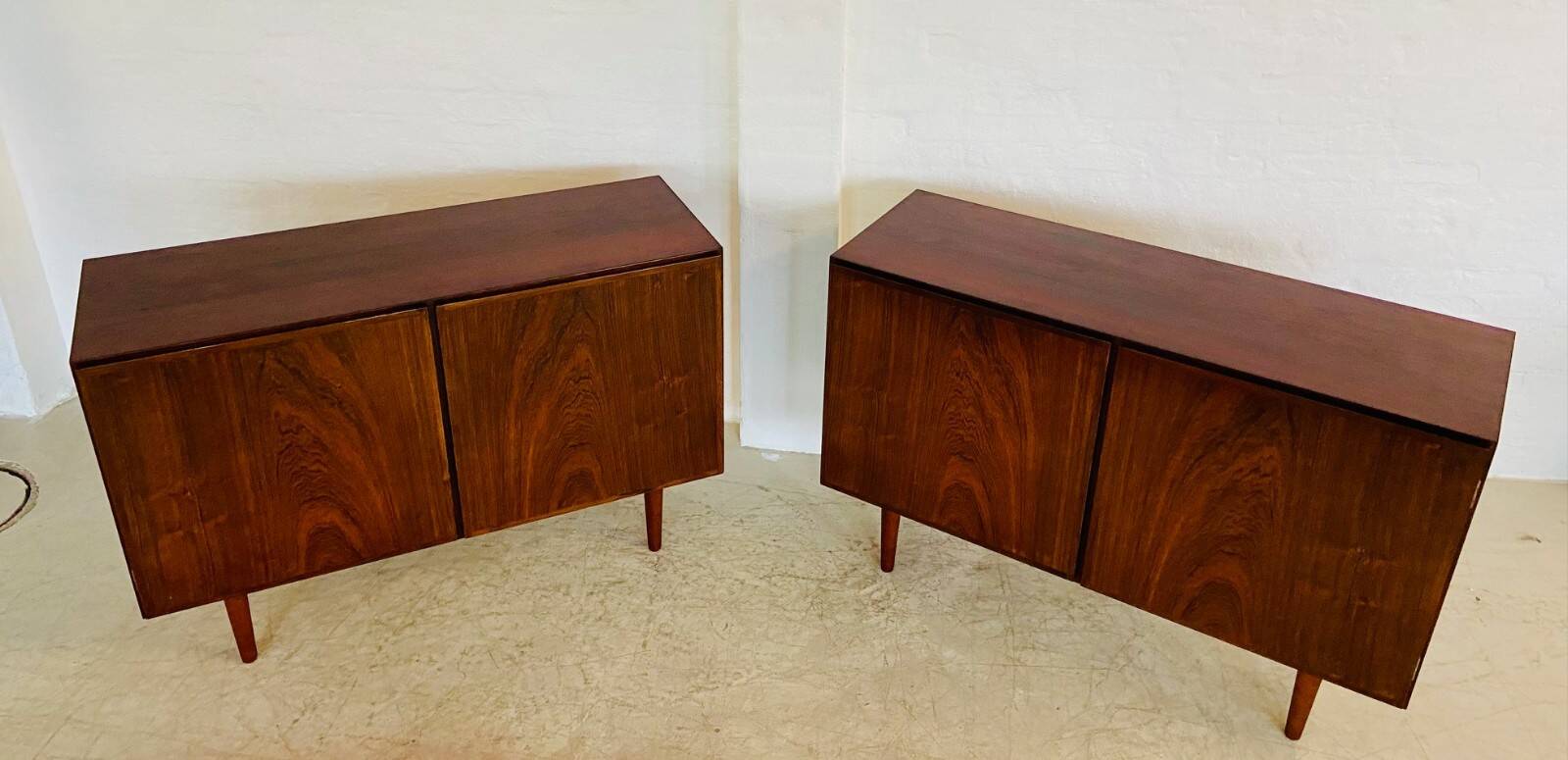 Vintage retro Danish mid-century rosewood sideboards by Gunni Omann 1960s