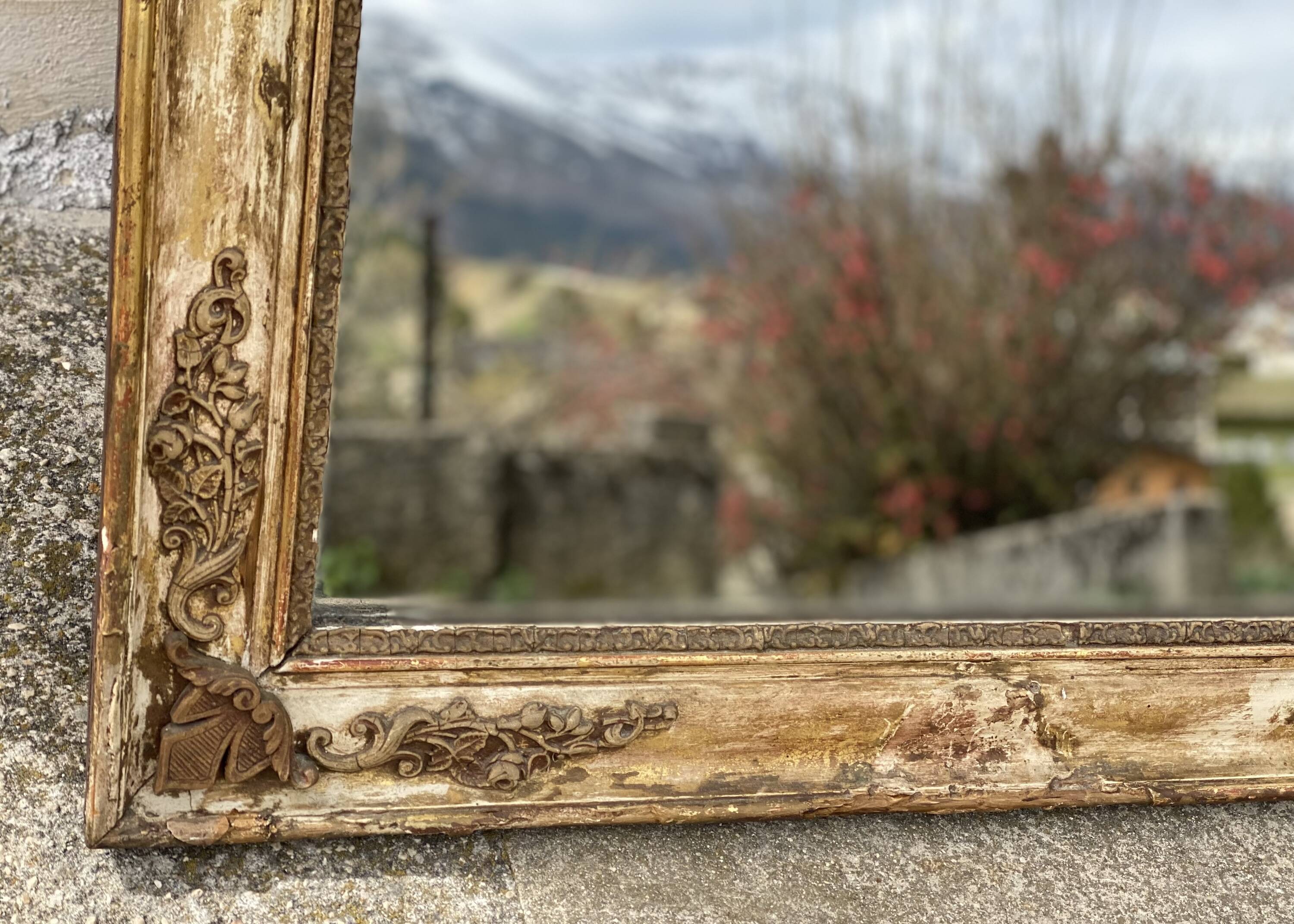 Large vintage decorative mirror
