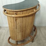 Vintage bamboo and rattan bar