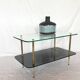 Table basse années 50 verre et laiton
