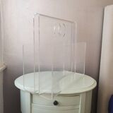 Vintage magazine holders in transparent plexiglass 1980s
