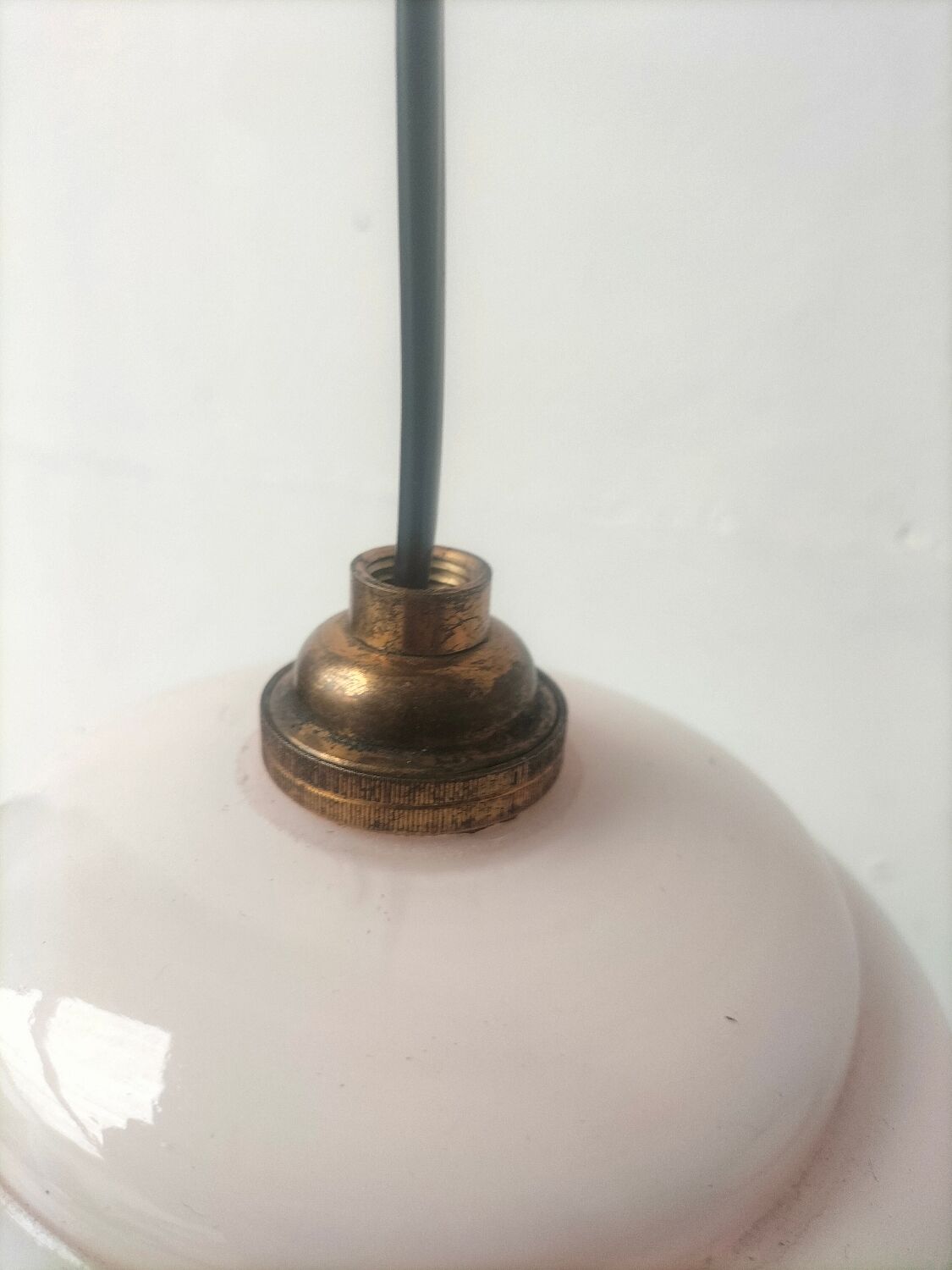 Paire de suspension en opaline