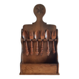 Wooden display stand with support