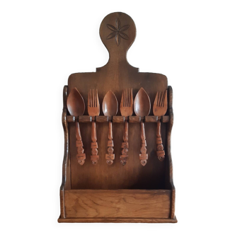Wooden display stand with support