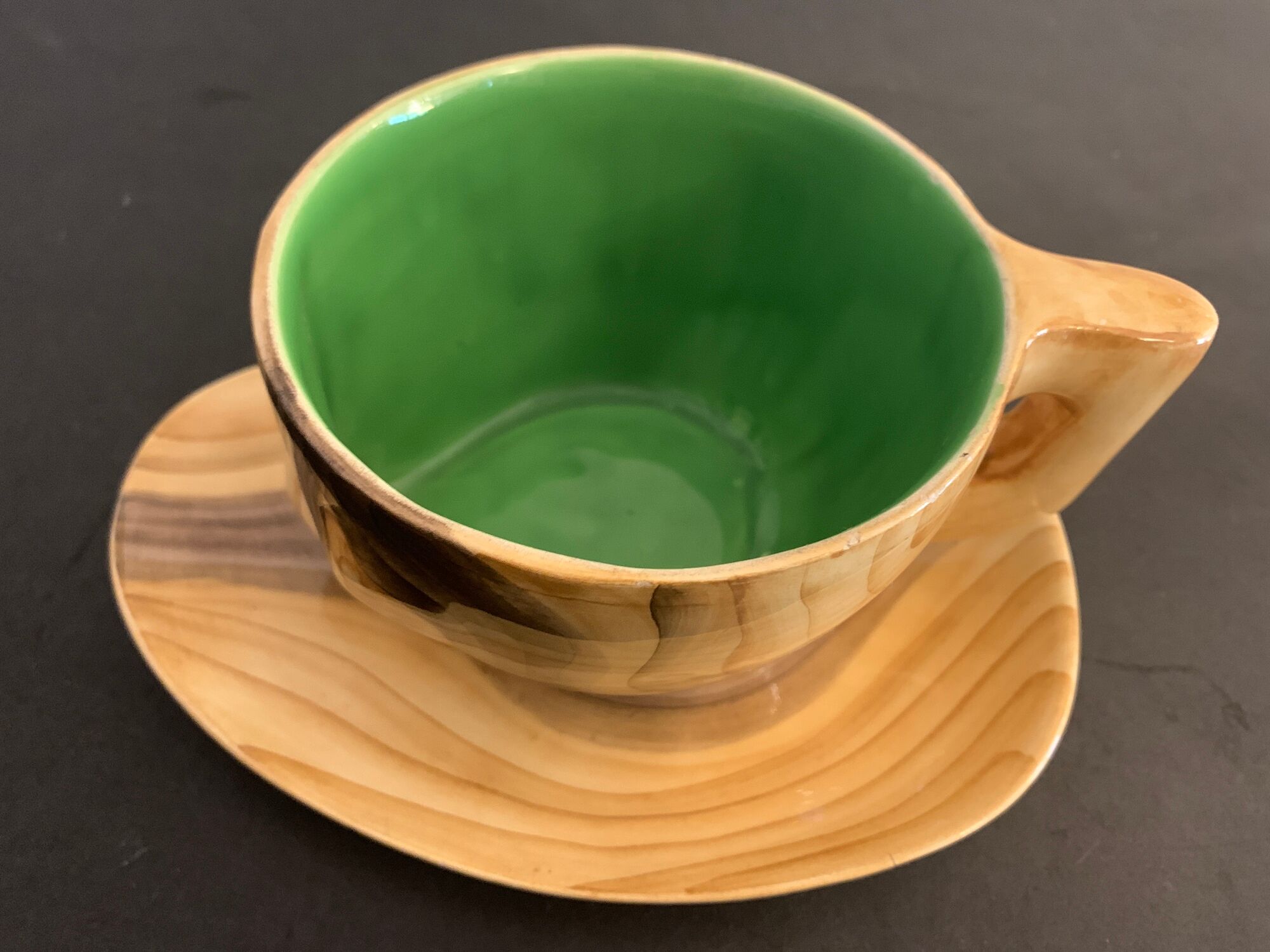 Cup and under cup in the taste of Grandjean Jourdan, height 8 cm