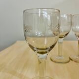 Lot de 4 verres à vin ou liqueur vintage