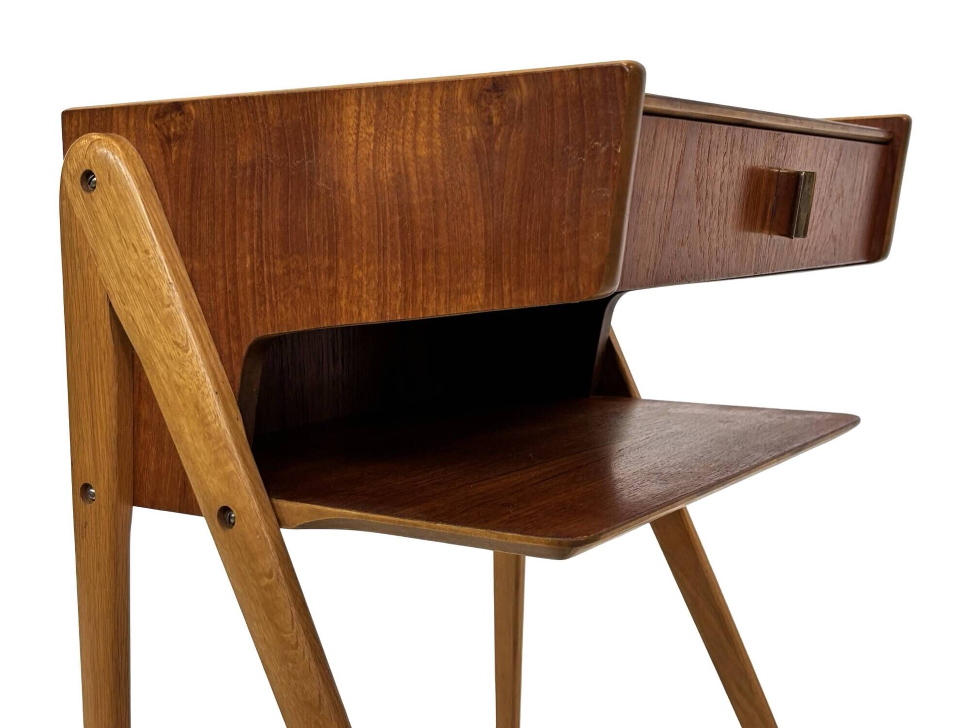 Vintage Scandinavian teak side table/bedside table and 60's Design