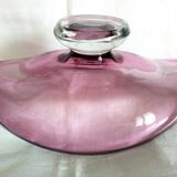 Art Deco style pedestal centrepiece in thick crystal from Val Saint Lambert, 1970s.