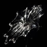 Large Murano Crystal Glass Centerpiece Bowl