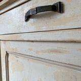 Parisian buffet with white beige patina