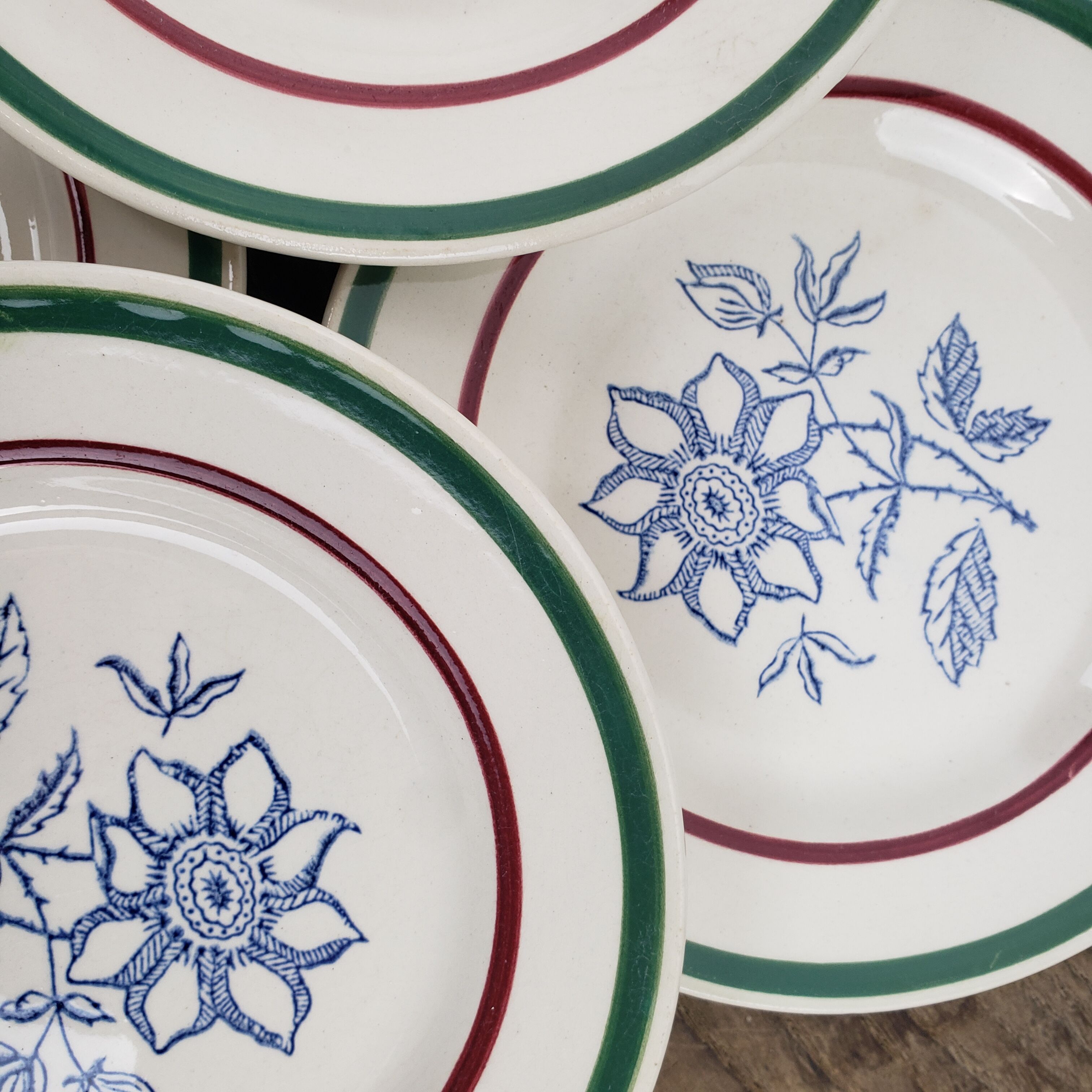 Dessert plates x6 - Gien, Amilly model