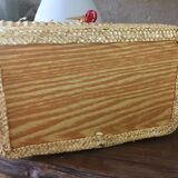 Woven straw sewing box