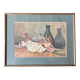Aquarelle nature morte florale ancienne