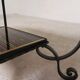Table basse vintage avec 2 plateaux en verre avec impression des années 50