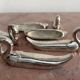 Set of 6 silver-plated swan knife rests