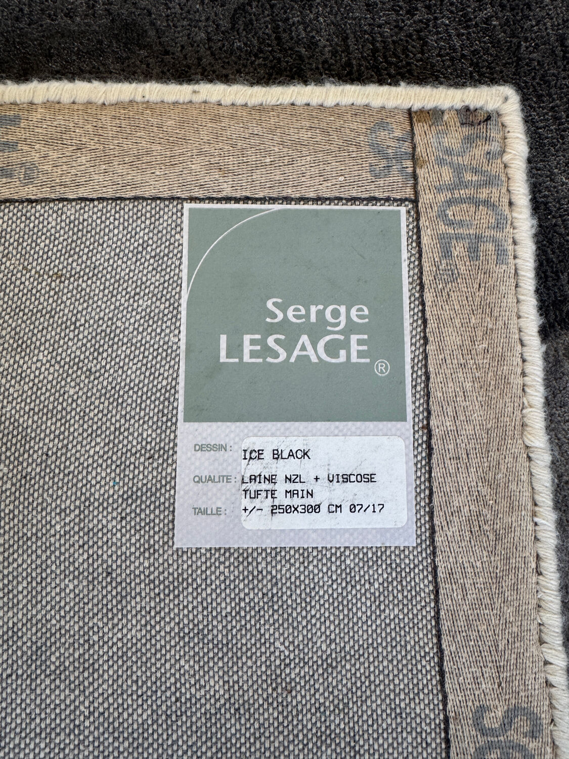 Serge Lesage ice rug 250x300cm