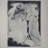 Salvador Dali: Divine Comedy, The Black Devil, signed engraving