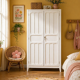 Antique Parisian panelled wardrobe from 1940.