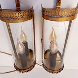 Paire d'appliques anciennes en laiton