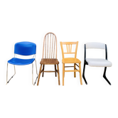 Ensemble de 4 chaises dépareillées
