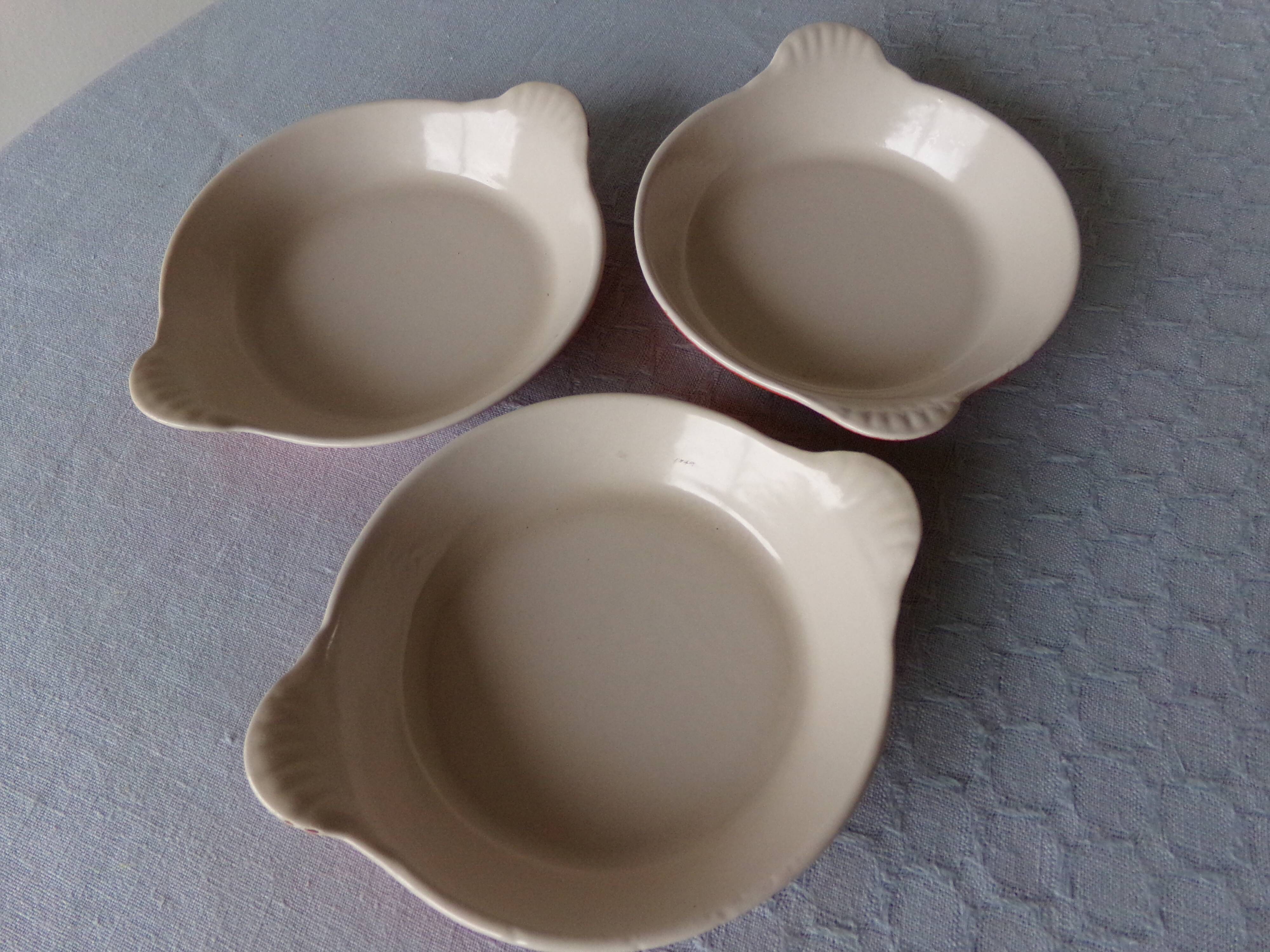 Egg dishes Le Creuset cast iron orange vintage 1970/1980